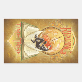 Lezen is tijdreizen rechthoekige sticker