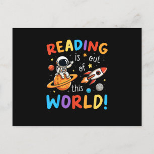 Lezen is uit deze wereld briefkaart