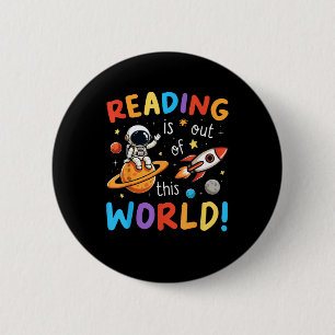 Lezen is uit deze wereld ronde button 5,7 cm