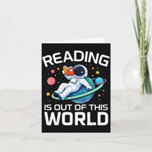 Lezen is uit deze wereld ruimte astronaut kaart