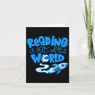 Lezen is uit deze wereld ruimte boeken liefhebber kaart