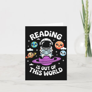 Lezen is uit deze wereld ruimte grappige boeken kaart