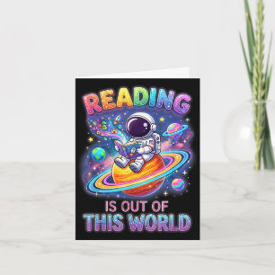 Lezen is uit deze wereld ruimte grappige boeken kaart