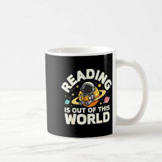 Lezen is uit deze wereld ruimte grappige boeken koffiemok