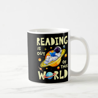 Lezen is uit deze wereld ruimte grappige boeken koffiemok