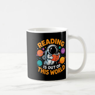 Lezen is uit deze wereld ruimte grappige boeken koffiemok
