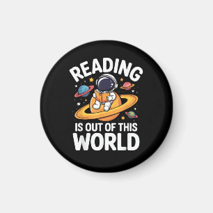 Lezen is uit deze wereld ruimte grappige boeken li magneet