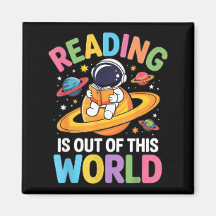 Lezen is uit deze wereld ruimte grappige boeken magneet