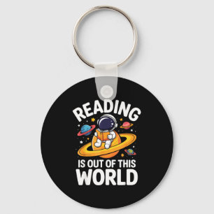Lezen is uit deze wereld ruimte grappige boeken sleutelhanger