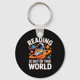 Lezen is uit deze wereld ruimte grappige boeken sleutelhanger