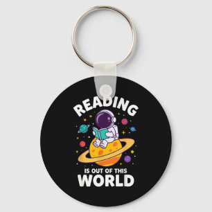 Lezen is uit deze wereld ruimte grappige boeken sleutelhanger