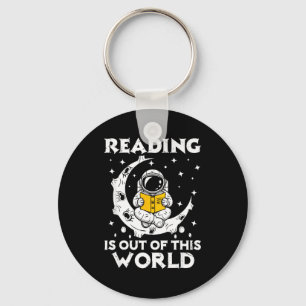 Lezen is uit deze wereld ruimte grappige boeken sleutelhanger