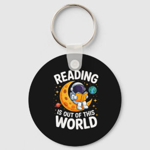 Lezen is uit deze wereld ruimte grappige boekenLee Sleutelhanger