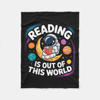 Lezen is uit deze wereld ruimte leuke boeken fleece deken