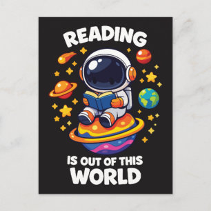 Lezen is uit een andere wereld briefkaart