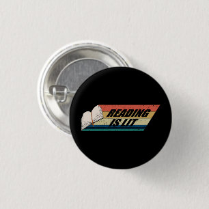Lezen is verlicht - Boeken lezen Retro Ronde Button 3,2 Cm