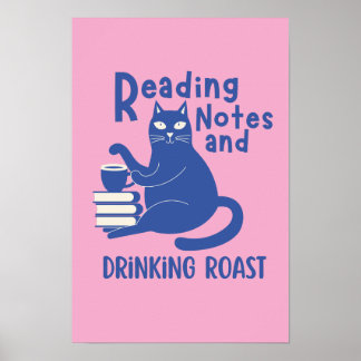 Lezen Notities en Drinken Roast Grappig Poster