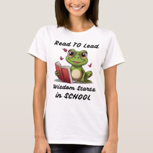 Lezen om te leiden: Wijsheid begint op school T-shirt