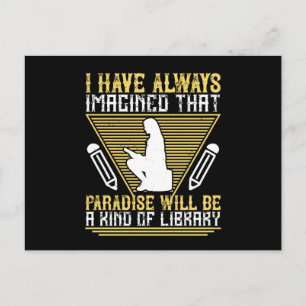 Lezen - Paradise zal een bibliotheek zijn Briefkaart