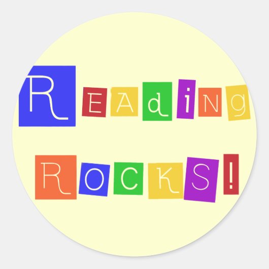 Lezen Rocks Tshirts en geschenken Ronde Sticker (Voorkant)