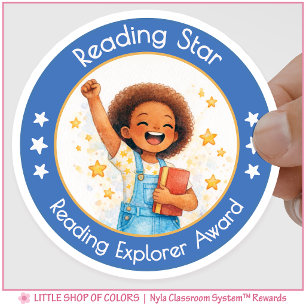 Lezen Ster Docent Aanmoedigingsprijs Ronde Sticker
