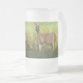 Lezen van bergen Deer - Gepersonaliseerd Matglas Bierpul (Voorkant rechts)