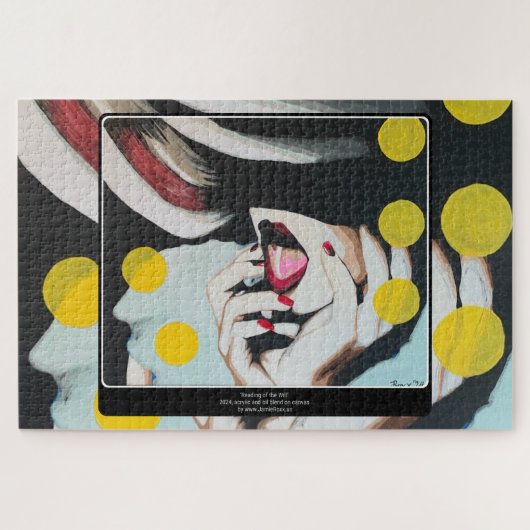 ‘Lezen van de wil’ Schilderij op een Legpuzzel (Horizontaal)