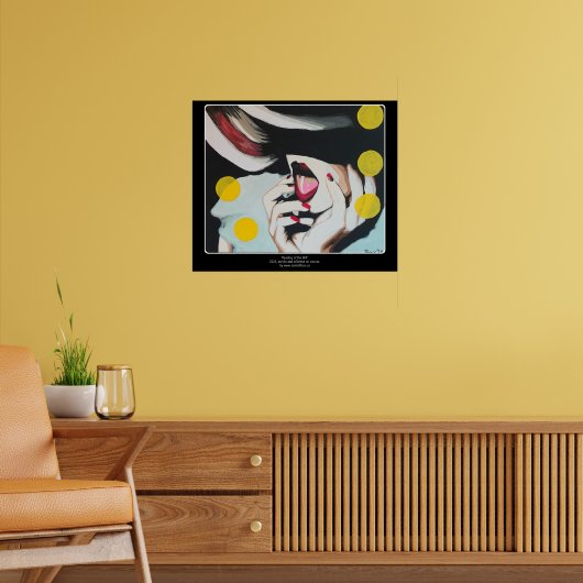 'Lezen van de wil' schilderij op een Poster (Woonkamer 2)