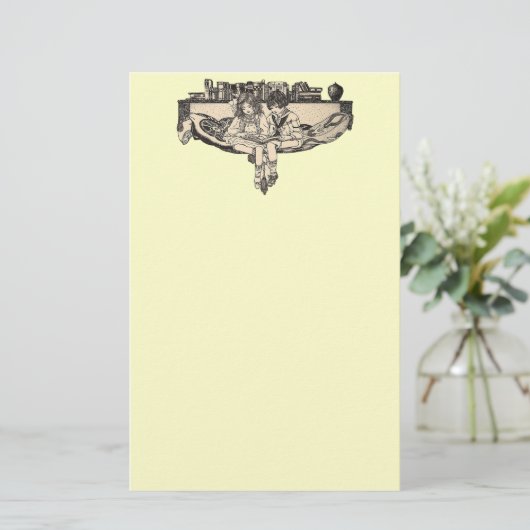 Lezen van meisjes en jongens briefpapier (Staand voorkant)