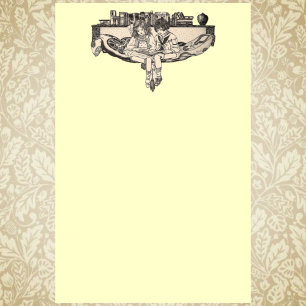 Lezen van meisjes en jongens briefpapier