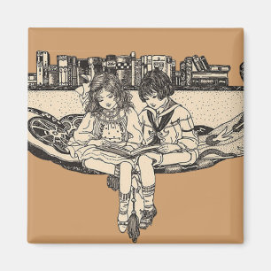 Lezen van meisjes en jongens magneet