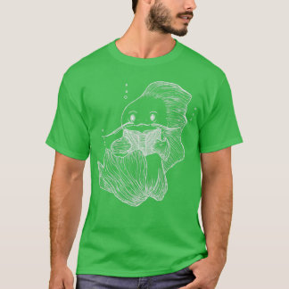 Lezen van visalkbordstijl t-shirt