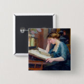 Lezen Vierkante Button 5,1 Cm (Voorkant /achterkant)