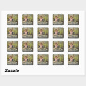 Lezen Vierkante Sticker (Vel)