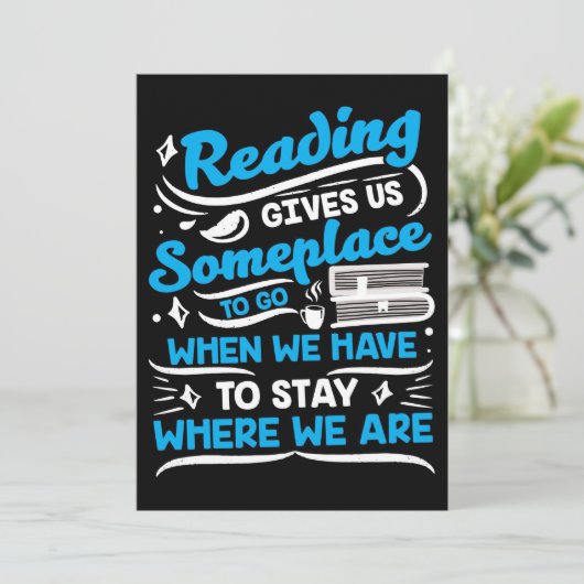 Lezer Cadeaulezen geeft ons ergens een plek Bedankkaart (Staand voorkant)