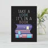 Lezer Gift bekijk een boek Bedankkaart (Staand voorkant)