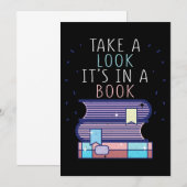 Lezer Gift bekijk een boek Bedankkaart (Voorkant / Achterkant)