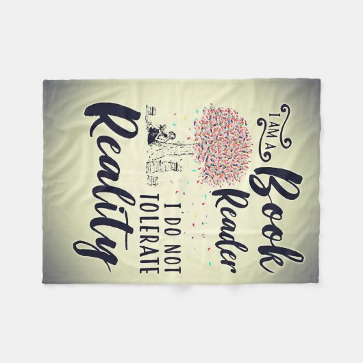 Lezer Gift I Am A Book Reader Fleece Deken (Voorkant (Horizontaal))