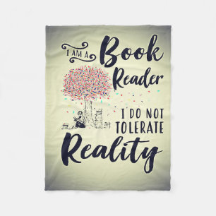 Lezer Gift I Am A Book Reader Fleece Deken
