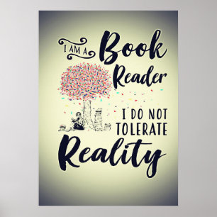 Lezer Gift I Am A Book Reader Poster