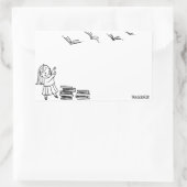 Lezer Meisje Sticker Bookplate (Tas)