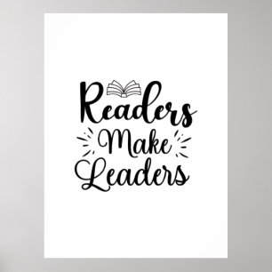 Lezers van kunstlezers maken leiders poster