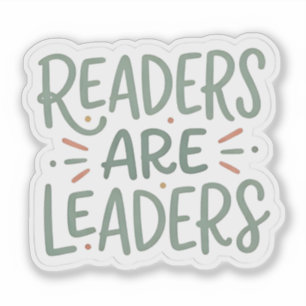 Lezers zijn leiders - boekenliefhebber leest sticker