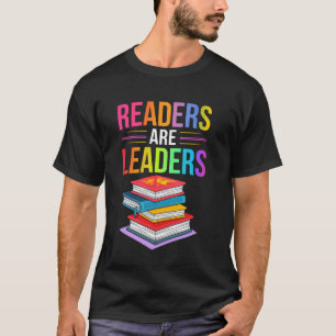 Lezers Zijn Leiders Kleurrijk Boek Kunst T-shirt