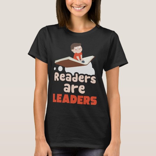 Lezers zijn leiders, lezen bibliothecaris, boekenl t-shirt (Voorkant)