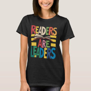 Lezers Zijn Leiders Lezer Boek Leraar Mannen T-shirt
