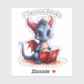 *~* Lezing Baby Dragon AP88 I DEVOUR Boeken Schatt Sticker (Vel)