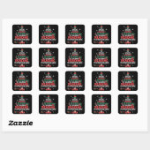 Lezing Leraar Kerst Elf Kerstmis Cheer Vierkante Sticker (Vel)