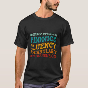 Lezing leraar Wetenschap van lezen fonica T-shirt