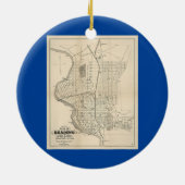 lezing PA kaart 1877 Keramisch Ornament (Achterkant)